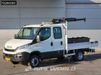 Iveco Daily 50C17 3,0L Automaat HIAB 017T-2 DC Open laadbak, Auto's, Bestelauto's, Automaat, Euro 5, Stof, Gebruikt
