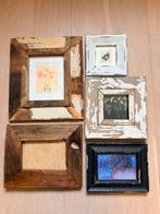 Lot van 5 oud hout lijsten, Antiek en Kunst, Curiosa en Brocante, Ophalen of Verzenden