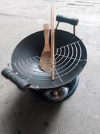 Wok fondue, met brander, 2 (4?) personen, nieuw, Ophalen, Nieuw, Gietijzer, Wok