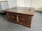Salon tafel / kist hout donkerbruin, Huis en Inrichting, Ophalen, Gebruikt, 50 tot 100 cm, 50 tot 100 cm