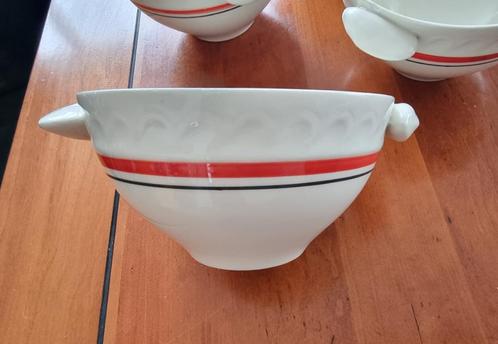 Gien France, 4  soepkoppen, Huis en Inrichting, Keuken | Servies, Gebruikt, Kom(men), Overige stijlen, Keramiek, Verzenden