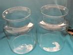 2 Identieke Glazen Vazen, Verzamelen, Ophalen, Zo goed als nieuw, Overige typen