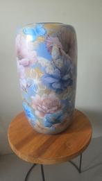 Handgemaakte Glazen Vaas met Bloemen, Blauw, Nieuw, Ophalen of Verzenden, Glas