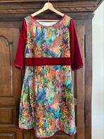 Pauwenjurk Elizz maat L, Kleding | Dames, Jurken, Ophalen of Verzenden, Zo goed als nieuw, Onder de knie