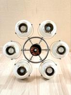 Space Age Eyeball Hanglamp Retro Wit Bollamp 6 Bollen, Ophalen, 50 tot 75 cm, Space Age Retro Chandelier Hanglamp, Zo goed als nieuw