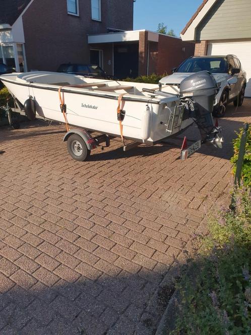 Clever boot met Yamaha 8pk buitenboordmotor en trailer, Watersport en Boten, Vis- en Consoleboten, Zo goed als nieuw, Tot 10 pk