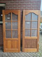Antieke houten deuren met gehamerd glas, Ophalen, Gebruikt, Binnendeur, Glas