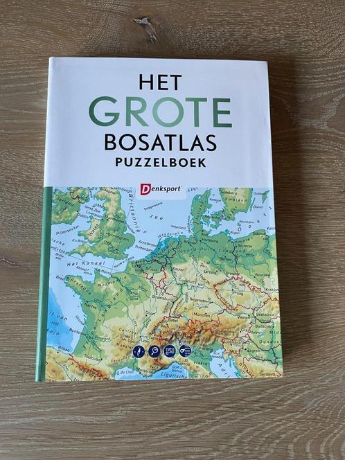 Het grote bosatlas puzzelboek – Denksport, Hobby en Vrije tijd, Denksport en Puzzels, Zo goed als nieuw, Puzzelboek, Ophalen of Verzenden