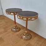 Set messing bijzettafeltjes tafeltjes plantentafeltjes, 45 tot 60 cm, Overige materialen, Gebruikt, Info@flashbackfurniture.nl