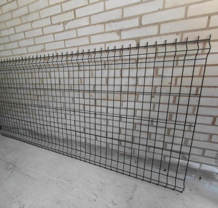 Enkelstaafmat hekwerk paneel, Tuin en Terras, Tuinhekken en Hekwerk, Zo goed als nieuw, Dubbelstaafmat hekwerk, IJzer, Ophalen