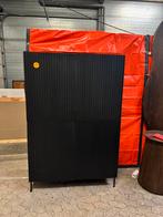 Wandkast mangohout zwart 120x40x180, Ophalen, Met deur(en), Overige materialen, Nieuw
