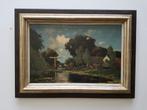 A.J. van Driesten - Boerin langs vaart met ophaalbrug, Antiek en Kunst, Ophalen