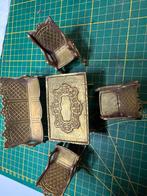 Miniatuur Goudkleurige (koper)Meubelset, Ophalen of Verzenden