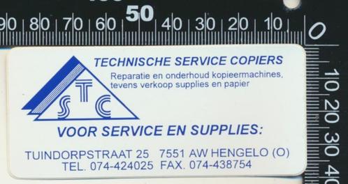 Sticker: Technische Service Copiers - Hengelo, Verzamelen, Stickers, Zo goed als nieuw, Bedrijf of Vereniging, Ophalen of Verzenden