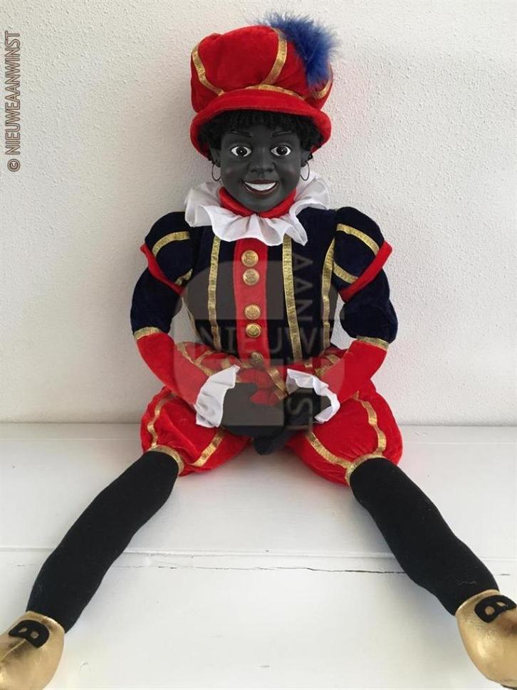 Authentieke V&D etalage zwarte Piet pop - 80cm, rood/blauw, Diversen, Sinterklaas, Zo goed als nieuw, Verzenden
