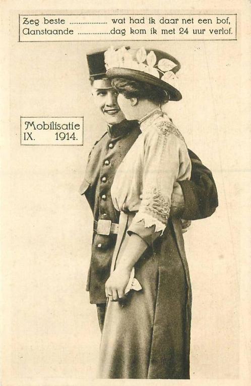 (388-543-015) Mobilisatie 1914 Landweerrijmen, Verzamelen, Ansichtkaarten | Nederland, Zuid-Holland, Verzenden