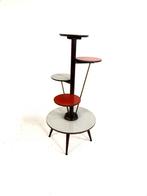 Vintage plantentafel, Ilse Möbel ‘60, Minder dan 55 cm, Vintage retro buisframe design rotan webbing papercord deens, Ophalen of Verzenden