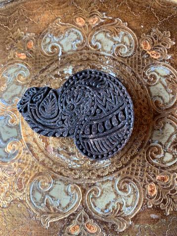 Olifanten of pauwen stempel, houten batik stempel beschikbaar voor biedingen