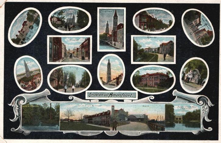 Groeten uit Amersfoort (1916) 130019, Verzamelen, Ansichtkaarten | Nederland, Gelopen, Utrecht, Voor 1920, Verzenden