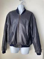 Vintage leren herenjas – Donkerblauw – maat XL/XXL, Blauw, Emporium, Overige maten, Ophalen of Verzenden