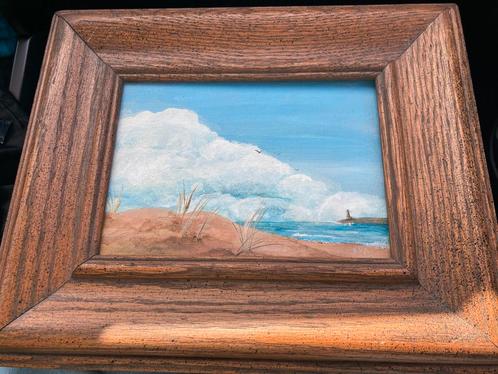 Schilderij duin landschap met vuurtoren Eva Anderson 1978, Antiek en Kunst, Curiosa en Brocante, Verzenden