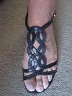 Zwarte sandalen, Ophalen, Zwart, Sandalen of Muiltjes, Zo goed als nieuw