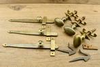 3 paar oude hefboom deurkrukken, vol messing, Antiek en Kunst, Ophalen of Verzenden