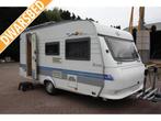 Te huur: Hobby De Luxe 440 SF treinzit+vastbed voortent, Caravans en Kamperen