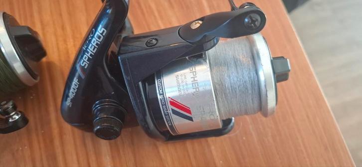 Shimano spheros 4000f, Watersport en Boten, Hengelsport | Karpervissen, Gebruikt, Molen, Ophalen