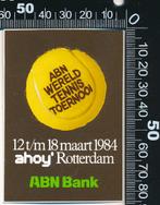 Sticker: ABN Wereld Tennis Toernooi 1984 - Ahoy - Rotterdam, Ophalen of Verzenden, Zo goed als nieuw, Sport