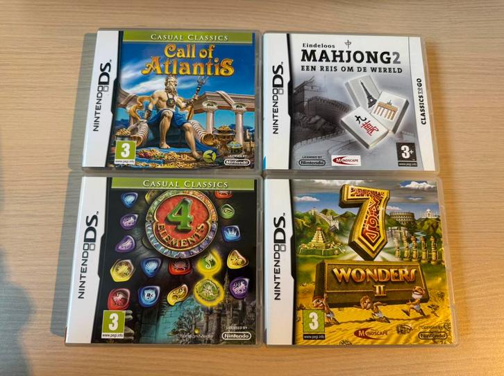 4 leuke puzzel games voor de Nintedo DS, Spelcomputers en Games, Games | Nintendo DS, Zo goed als nieuw, Puzzel en Educatief, 1 speler