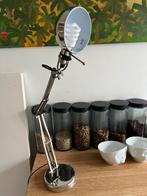 Bureaulamp Ikea chroom 50cm hoog, 50 tot 75 cm, Ophalen of Verzenden, Zo goed als nieuw, Tijdloos