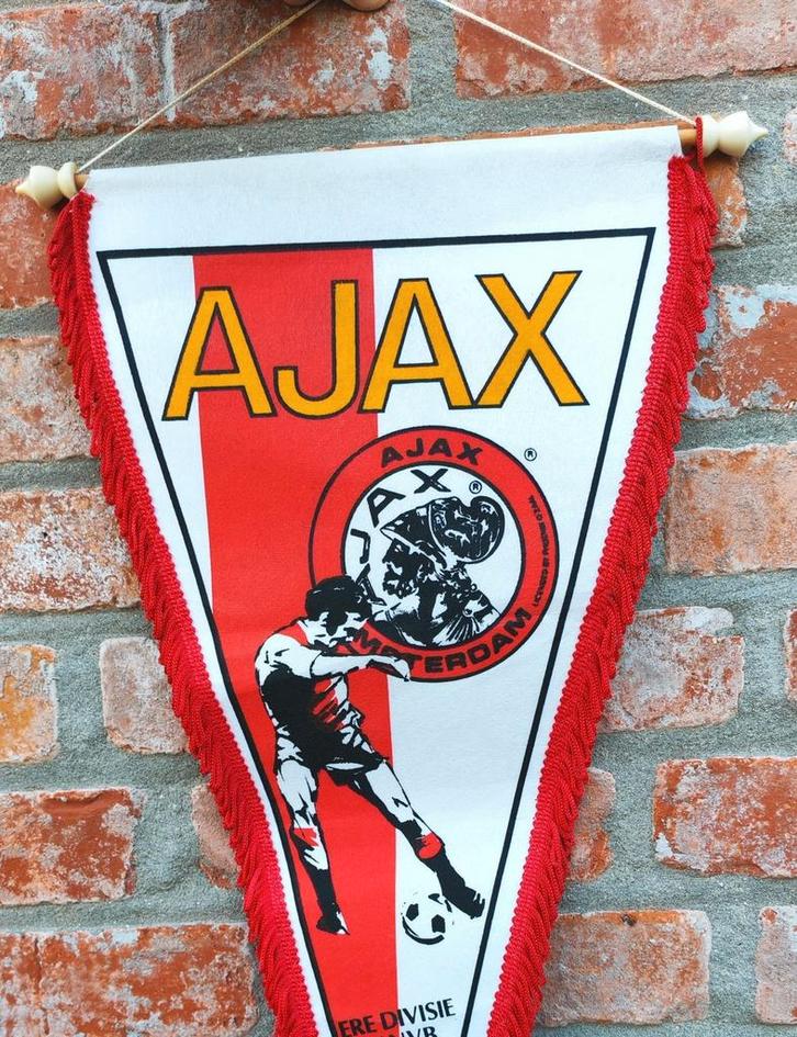 1980 Ajax Amsterdam afc prachtige vintage vaan, Diversen, Vlaggen en Wimpels, Zo goed als nieuw, Ophalen of Verzenden