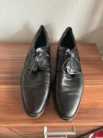 Zwarte leren herenschoenen maat 43, Kleding | Heren, Schoenen, Zwart, Ophalen of Verzenden, Gedragen, Veterschoenen