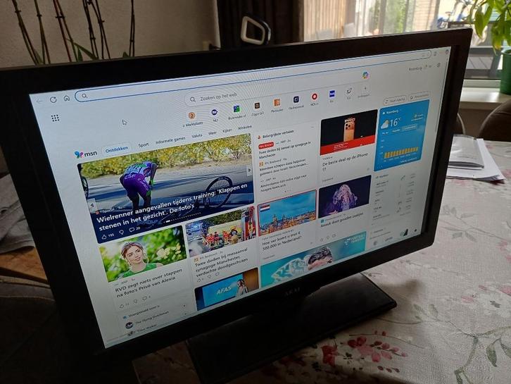 akai 22 inch full hd led tv  AL2222BK, Audio, Tv en Foto, Televisies, Zo goed als nieuw, LED, 100 cm of meer, Full HD (1080p)