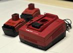 Hilti Accu Lader (C 4/36-ACS) + 2 Batterijen (B 144/2.6Ah), Ophalen of Verzenden, Gebruikt, Overige typen