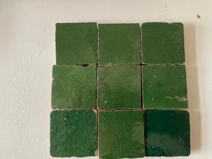 Zelliges(tegeltjes) 5 x 5 cm, Doe-het-zelf en Verbouw, Tegels, Nieuw, Wandtegels, Keramiek, Minder dan 20 cm, Minder dan 20 cm