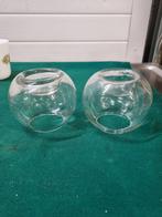 waxinehouders glas bol 2 stuks, Huis en Inrichting, Woonaccessoires | Overige, Ophalen of Verzenden