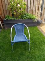 6 blauwe horeca terras stoelen, Tuin en Terras, Zo goed als nieuw, Ophalen, Aluminium