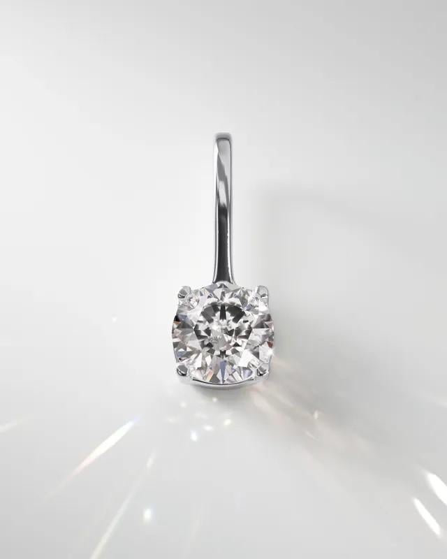 ZEEMAN Lab grown diamant met hanger, Sieraden, Tassen en Uiterlijk, Edelstenen, Ophalen of Verzenden, Nieuw