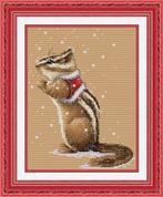 # Nieuw compleet borduurpakket; Chipmunk #, Ophalen of Verzenden, Nieuw, Handborduren, Borduurpakket