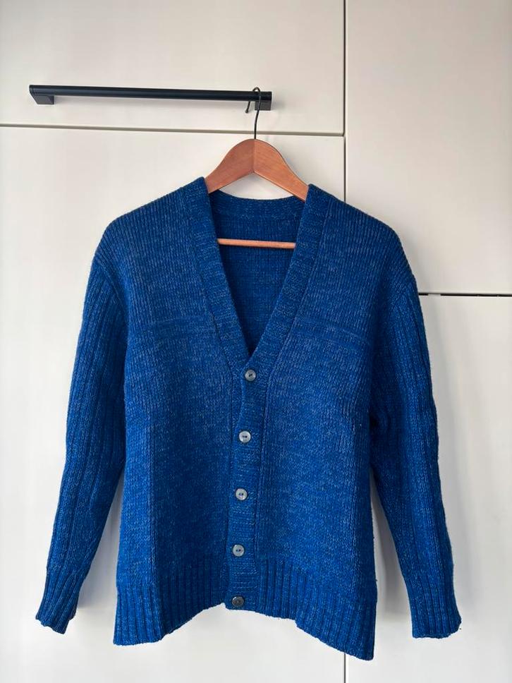 Kobaltblauwe cardigan / vest dikke kwaliteit wolblend, Kleding | Dames, Truien en Vesten, Zo goed als nieuw, Maat 38/40 (M), Blauw