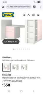 IKEA SMÅSTAD Hoogslaper – wit met roze fronten., Ophalen, Eenpersoons, Zo goed als nieuw, 200 cm