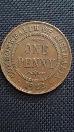 One penny 1922 Australië, Postzegels en Munten, Munten | Oceanië, Ophalen of Verzenden, Losse munt