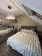 Complete boxspring 160x200 met nachtkastjes en kledingkast, Gebruikt, Tweepersoons, Ophalen of Verzenden, 200 cm
