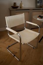 Buisframe stoel in stijl van Mart Stam Breuer Bauhaus, Ophalen, Wit, Bauhaus, vintage, Zo goed als nieuw