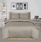 Dekbedovertrekset - Katoensatijn - Beige - 200x220, Beige, Dekbedovertrek, Tweepersoons, Ophalen of Verzenden