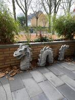 Betonnen Draak (3-delig) Tuinbeeld, Tuin en Terras, Tuinbeelden, Ophalen, Gebruikt, Beton, Dierenbeeld