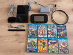 Zwarte Nintendo Wii U inclusief 8 games, Spelcomputers en Games, Ophalen of Verzenden, Zo goed als nieuw