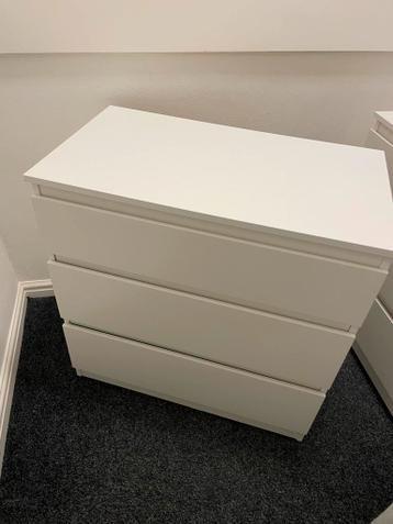 2x Ikea Malm ladekast, wit - afbeelding 5